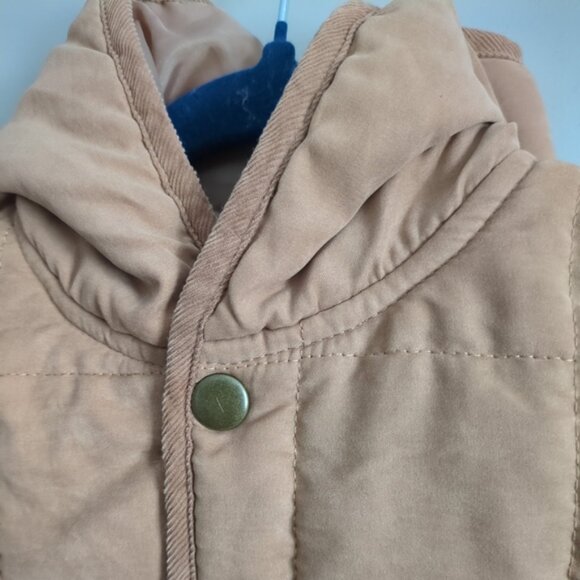 Telluride Size 2T Tan Snap Front Hooded Vest - Picture 3 of 6
